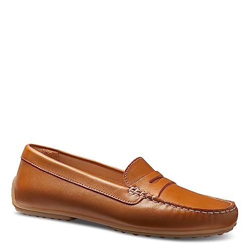 Samuel Hubbard Free Spirit For Her Luggage Tan Full Grain/White Topstitch/Gum Sole 9 B (M)