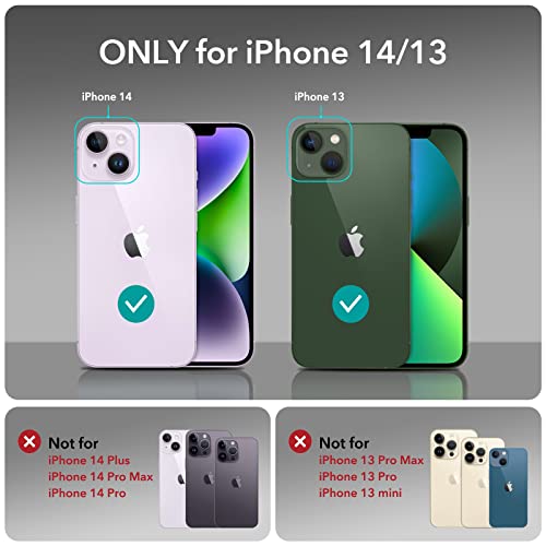 Esr For Iphone 13 Case/Iphone 14 Case Clear, Military-Grade Protection, Shockproof Air-Guard Corners, Yellowing-Resistant Acrylic Back, Phone Case For Iphone 14/Iphone 13, Air Armor Case, Clear Purple #TOP1