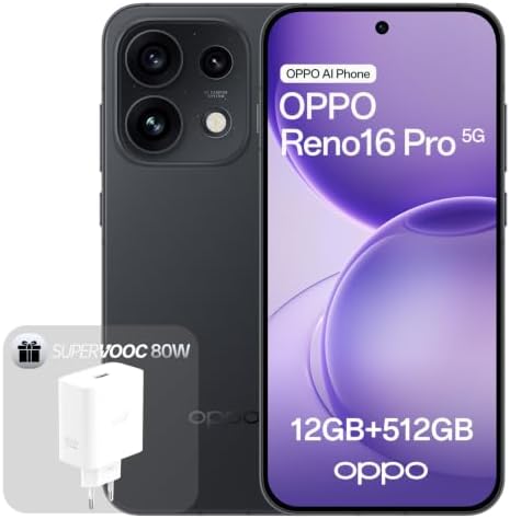 OPPO Reno16 Pro 5G Teléfono Inteligente, 12+512GB, Cámara Cuádrup...