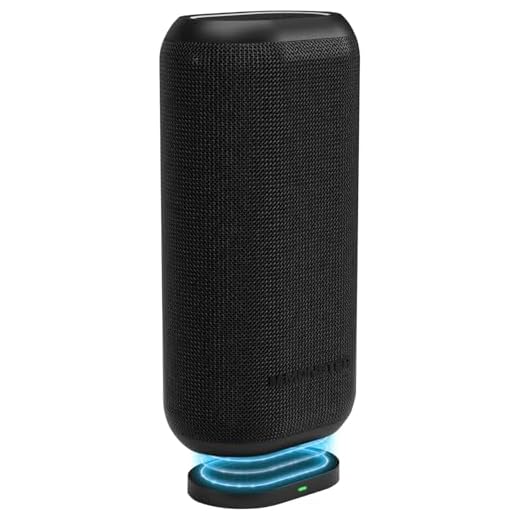 Monster DNA Max Portable Bluetooth Speaker, Wireless Loud Portable Speaker with 360 Omnidirectional Bass Sound, IP67 Waterproof- for Travel, Indoor and Outdoor Party Events, and Home Use, Black