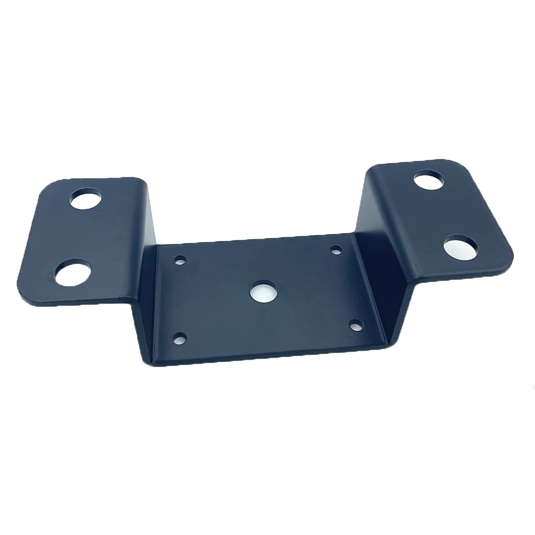 4 soportes de bolsillo resistentes de 2 x 4 pulgadas, para postes de madera de madera o postes de estacas de acero, agujeros para montar camas planas y camiones, color negro