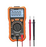 Medición de valor efectivo de CA verdadera de VoltMeter, medición de voltaje de DC de la batería de 9V, la linterna de iluminación también puede funcionar por la noche