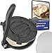 StarBlue - Prensa Para Tortillas En Hierro, 20 Cm De Diámetro, 100 Piezas De Papel Engrasado Y Libro Electrónico De Recetas, Ideal Para Hacer Chapatis, Tortillas Y Rotis Indios