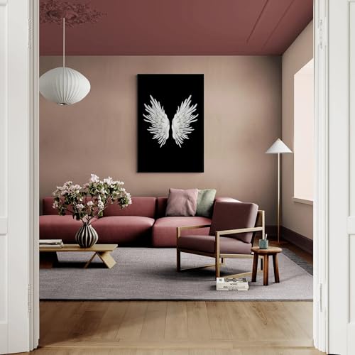 Ailes de papillon noires et blanches en impression sur toile grand format - 3