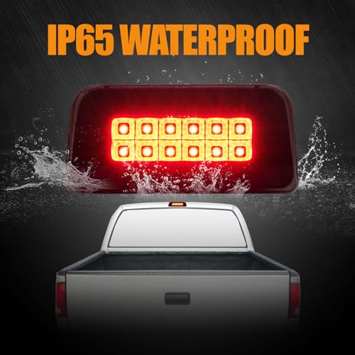 Image of Third 3rd Brake Light LED for 1994-2003 Chevy S10 /GMC Sonoma Standard Cab, High Mount Rear Brake Lights Assembly for 1996-2000 Isuzu Hombre, Waterproof Center Cab Lamp Stop Light