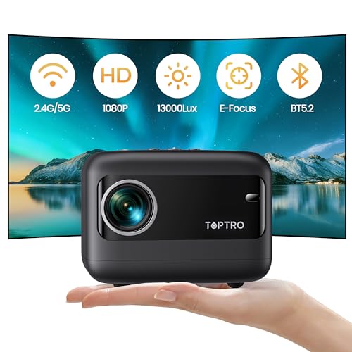 Enfoque Eléctrico Mini Proyector Portátil 5g Wifi Bluetooth, 13000 Lúmenes Toptro Proyector Full Hd Soporte 1080p 40 Corrección Vertical, Proyector Cine En Casa Para Teléfono Tv Stick Ps5 Usb Hdmi Enfoque Eléctrico Mini Proyector Portátil 5g Wifi Bluetooth, 13000 Lúmenes Toptro Proyector Full Hd Soporte 1080p 40 Corrección Vertical, Proyector Cine En Casa Para Teléfono Tv Stick Ps5 Usb Hdmi