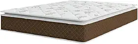 Colchão Casal Molas Ensacadas Pillow Top Martino 138x188x25cm Marrom/branco Umaflex - Suporta até 120kg por Pessoa
