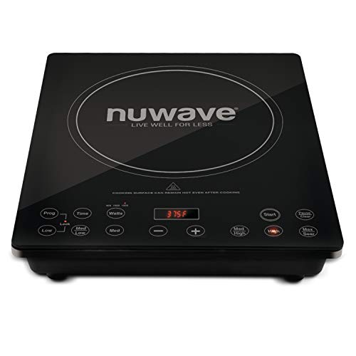 Nuwave Pro Chef Induction Cooktop, NSF-Certified, Commercial-Grade, Portable, Powerful 1800W, Large 8” Heating Coil, 94 Temp Settings 100°F – 575°F in 5°F, Shatter-Proof Ceramic Glass Surface