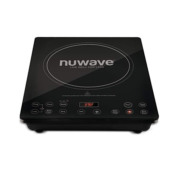 Nuwave Pro Chef Induction Cooktop, NSF-Certified, Commercial-Grade, Portable, Powerful 1800W, Large 8” Heating Coil, 94 Temp Settings 100°F – 575°F in 5°F, Shatter-Proof Ceramic Glass Surface