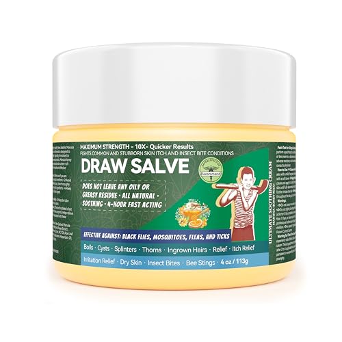 2Pack Draw Salve Tea Tree Manuka Honey Cream Boil Ease, Cyst Removal Ointment, Splinter Removal for Ingrown Hair, Chigger, Carbuncle, Pilonidal, Bug, Mosquito, Bee, Spider Bites, Relieve Itching
