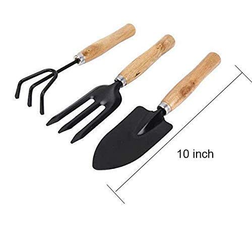 Gardening Tools Set - 3-Pieces | Gardening Tools Kit | Garden Spectacular | Garden Tool Wooden Handle | Combo of Hand Cultivator, Small Trowel, Garden Fork
