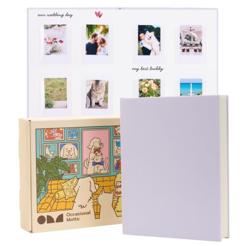 Álbum de fotos Instax Mini con tapa dura de lino lavanda pastel 2