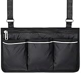 Ezranova Rollstuhltasche, Rollstuhlzubehör, Rollstuhltaschen, Rollstuhltasche mit Taschen mit reflektierenden Streifen für Rollstühle, Kinderwagen, Armlehnen, Roller usw.