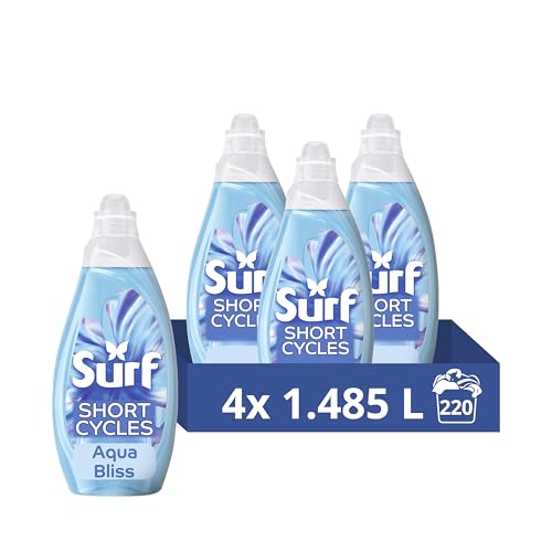 Surf Magnifi-Scent Wash Aqua Bliss Laundry Liquid For Short Cycles Fast and Fabulous Fragrance 1.485 L(55 Washes) - Case pack of 4