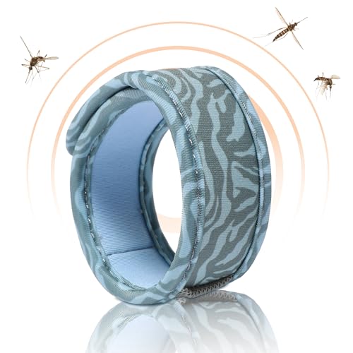 PARAKITO - Bracelet Anti-Moustiques Réutilisable - 2 Plaquettes Incluses aux Huiles Essentielles - 1 Mois de Protection - Sans DEET - Motif Jungle - Taille Adulte
