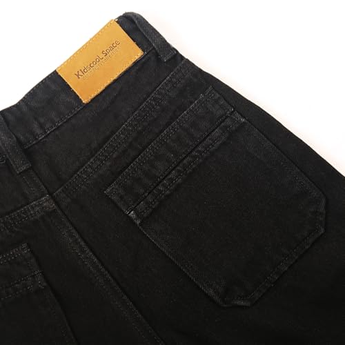 KIDSCOOL SPACE Girls Flare Jeans,Little Big Girl Distressed Holes Wide Leg Summer Denim Pants3