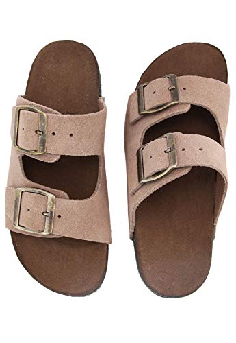BIRKEN EM COURO SANDIEE CAMURÇA AREIA