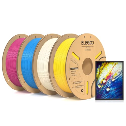 Image of ELEGOO PLA 3D Printer Filament 1.75mm 4KG CMYK Bundle