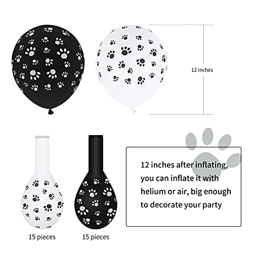 30 Pcs Pet Paw Balloons Dog Puppy Paw Print Latex Balloons 12 Inches Party Balloon For Paw Patrol Theme Party And Birthday Decorations #TOP1