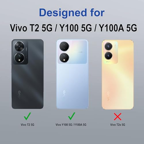 Image of Zapcase Back Case Cover for VIVO T2 5G | Compatible for VIVO T2 5G Back Cover | Case Cover with Camera Protection | (TPU + PC | Translucent Black)