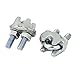 Aexit 2 Pcs Chain & Rope Fittings Stainless Steel 5mm 0.2 Inch Male Thread Wire Rope Clip Cable Wire Rope Clips Clamp Fastener