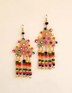 Shivgami Creation Traditional Bandhanwar/Toran for Entrance Door, Pom Pom Bandarwar for Mandir/Handmade Decorative Hangings for Diwali and All Festivals for Wedding 40