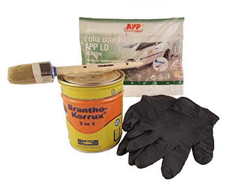 Brantho Korrux 3 in1 rotbraun RAL 3009 750ml Dose Rostschutz Metallschutzfarbe + Verarbeitungsset