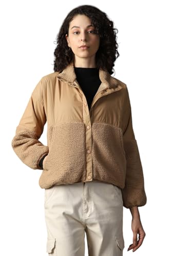 Image of High Star Women Printed Polyster Oversized Fit Hood Long Sleeve Sweatshirts