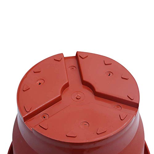 Image of Livzing Plastic Flower Pot with Bottom Tray Set - 12 Inch, 10 Pack, Garden Planters with Drain Holes for Home Plants,Plastic Pots for Indoor and Outdoor Gardening with Drip Tray (Brown)