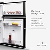 Klarstein Big Daddy - Refrigerator with Freezer Compartment, LED, 86L Total Capacity (61L Fridge, 25L Freezer) - Quiet Operation, Silver - Image 5