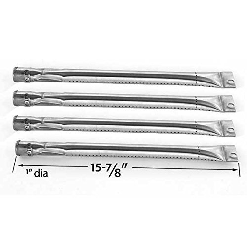 Charmglow 4 Burner 810-7400-S Gas Grill Replacement Kit - 4 Stainless Steel Burners and 4 Stainless Heat Plates