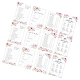 Toyvian 48pcs Wedding Game Cards Set for Bachelorette Bridal Shower Engagement Anniversary Party Quiz Q A