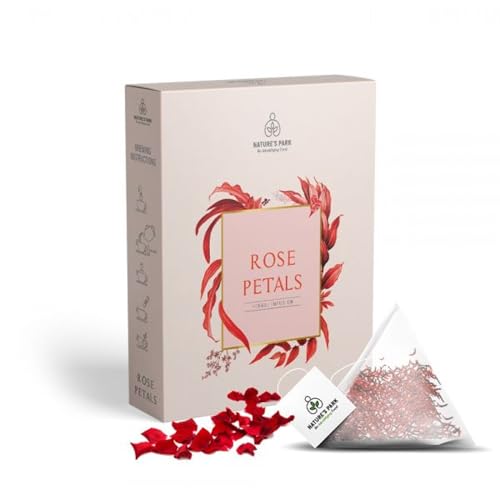 Image of Nature's Park Mint Leaves, Rose Petals and Chamomile Herbal Infusion (Pyramid Infusion TeaBags-5) Pack of 3