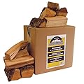 Carolina Cookwood Hickory Smoking Wood Logs for Wood Fired and Charcoal Smoker Grills - Large 6-in. Hardwood Splits, 12-17 lbs., 675 cu. in. Naturally Cured Smoker Wood