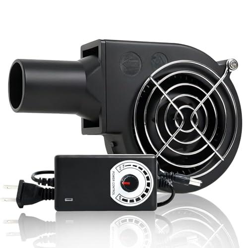 Image of MYADDICTION 12V Barbecue Air Blower Fan, Portable Mini Fire Starter for Charcoal Grill & Wood Stove, DC Camping Blower with Air Outlet & Speed Controller (Style A)