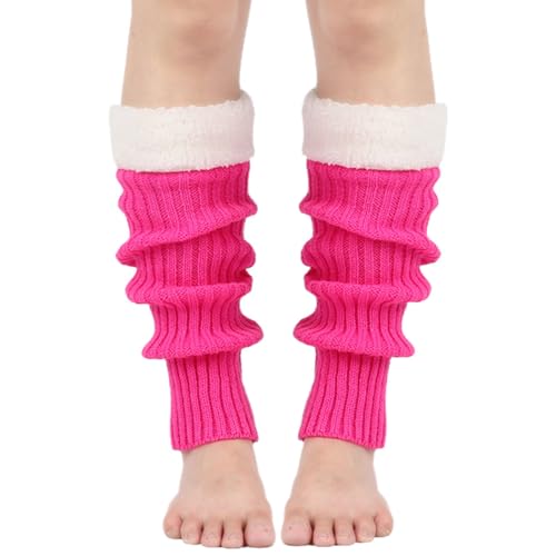Image of Winter Leg Warmers for Women and Girls Warm Knitted Socks Knitted Wool Crochet Long Boot Socks New Year's Day Socks Christmas Socks