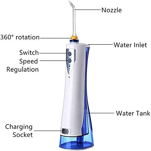 ARTSZY Przenośna bezprzewodowa flosser wody do zębów, 3 tryby czyszczenia, USB Ładowanie, IPX7 Wodoodporne, dentystyczne doustne irygator do podróży domowej, 180 ml