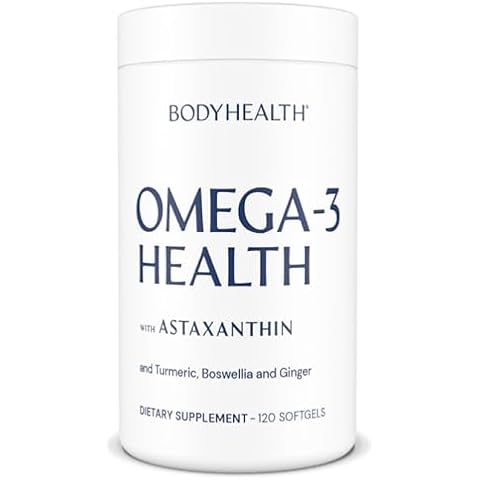 BodyHealth Omega 3 Health (120 Soft Gels), Fish Oil Supplement, Heart Health, Brain Health, Fish Oil Pills, Omega 3 Fatty Acid Supplements, Omega 3 Fish Oil Vitamins, 2 Month Supply Cover