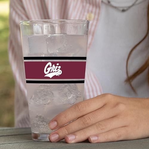 Image of Logo Brands NCAA 16 oz Pint Glass - Durable Glass With Bold Team Color- Chip-Resistant Rim Drinkware For Fans, Tailgates, Home Bars & Everyday Use