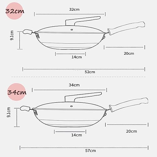 Wok Pan Acero Carbono 34cm con Tapa Antiadherente miniatura 6