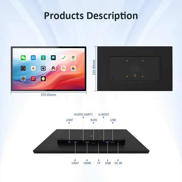 Image of Slim Edge 15.6 inch Android 14 RK3576S Octa-core Digital Signage, Wall Mount 1080P IPS Touch Screen Tablet with POE, 4G+64G, Smart Home Control Panel Surveillance Monitor (NO Battery NO Camera)