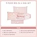 Wink Deer Twin Comforter Set with Sheets for Girls-5 Pieces Twin Bedding Sets with Pink Comforter, Sheets, Pillowcase & Sham for Kids (Pink Gold Heart, 66