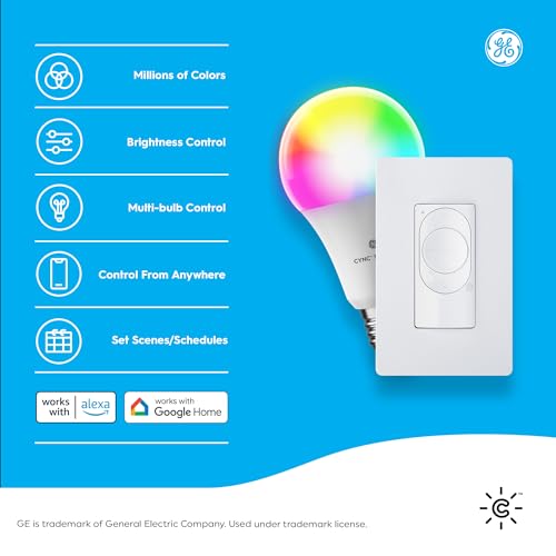 GE-Cync-Smart-Home-Starter-Kit-Smart-LED-Light-Bulb-and-Smart-Wireless-Dimmer-Light-Switch-Bundle-WiFi-and-Bluetooth-Light-Bulb-Works-with-Amazon-Alexa-and-Google-Home