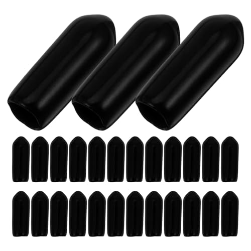 Cabilock 300pcs Pegboard Hooks Protector Rubber End Caps, Peg Board Hook Flexible Prongs End Tips Caps Rack Cover for Pegboard Dishwasher Hook, Black