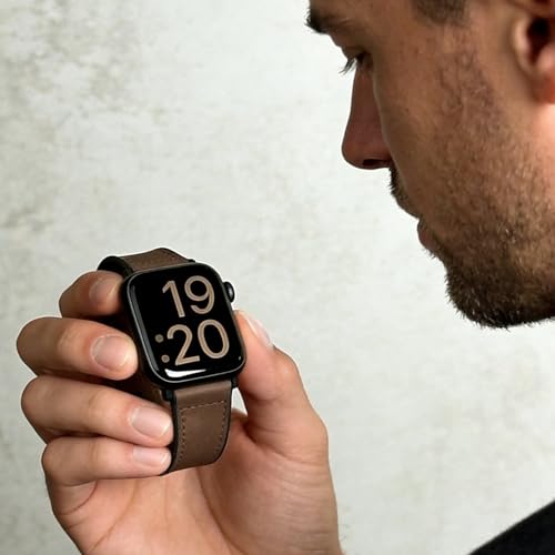 Correa de cuero magnética para Apple Watch 42-49 mm miniatura 6
