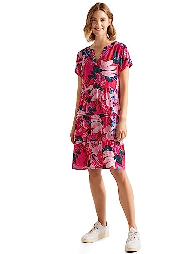 STREET ONE Damen A143649 Sommerkleid Floral, Berry Rose, 40