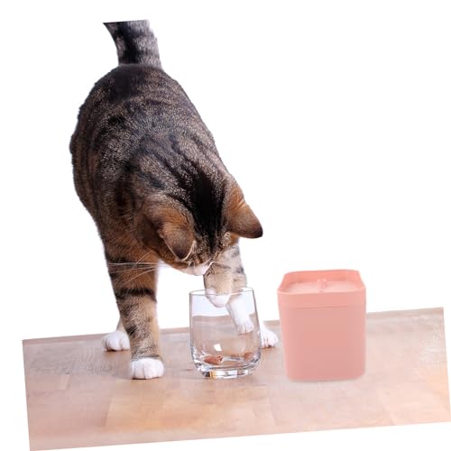 Fuente automática de agua para gatos y perros color rosa miniatura 5