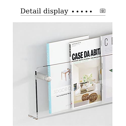 Wanlian 1- 2 Pack Magazine Holder Brochure Holder Wall Mount,Hanging Bookshelf Magazine Rack Literature Storage Rack,Floating Wall Mounted Shelves,Kids Book Display Shelves Wall Mounted thumb #7