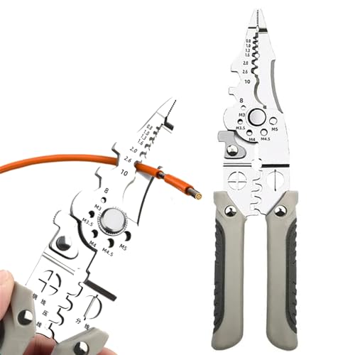 Multifunctional Wire Stripper Crimper Cable Cutter Pliers, 4 in 1 Wire Strippers and Crimping Tool, Wire Strippers and Crimping Tool for Stripping, Cutting and Crimping (1PC)