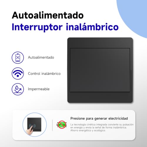 Interruptor a distancia para dormitorios y pasillos con pulsador inalámbrico sin pilas 5